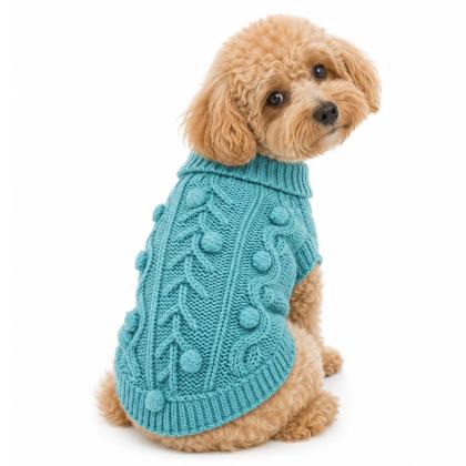 Pet Camelot Dog's Sweater Πλεκτό θαλασσί XLarge
