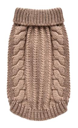 Pet Camelot Dog's Sweater Πλεκτό Καφέ Large