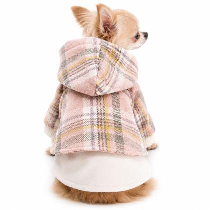 Pet Camelot Dog's Coat Καρό Ροζ σε 7 μεγέθη