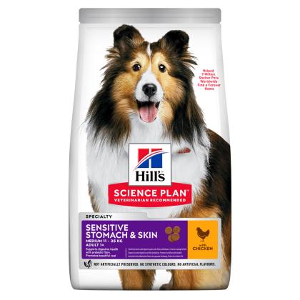 Hill's Science Plan Adult Sensitive Stomach & Skin για Σκύλους με Κοτόπουλο