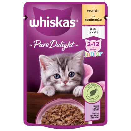 Whiskas Pure Delight Junior σε Ζελέ 85g