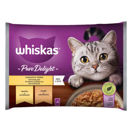 Whiskas Multipack Pure Delight Adult σε Ζελέ 4x85g