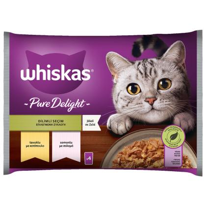 Whiskas Casserole Multipack Pure Delight σε Ζελέ 4x85g