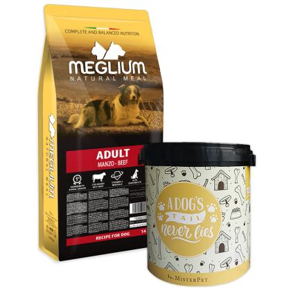 Meglium Natural Meal Adult Beef με Δώρο Κάδο
