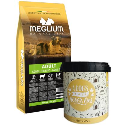 Meglium Natural Meal Adult Lamb με Δώρο Κάδο