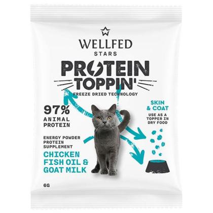 Wellfed F.D. Protein Toppin' Skin & Coat Chicken, Fish Oil & Goat Milk