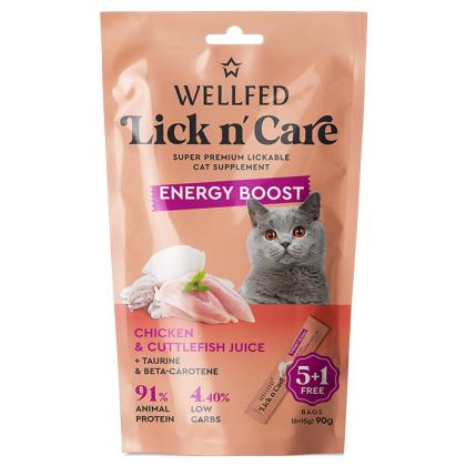 Wellfed Lick N' Care Energy Boost Puree Chicken & Cuttlefish Juice