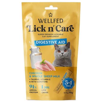 Wellfed Lick N' Care Digestive Aid  Puree Chicken & Whole Sheep Milk