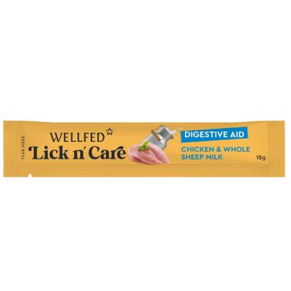 Wellfed Lick N' Care Digestive Aid  Puree Chicken & Whole Sheep Milk
