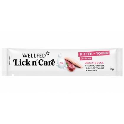 Wellfed Lick N' Care Kitten & Young Puree Delicate Duck