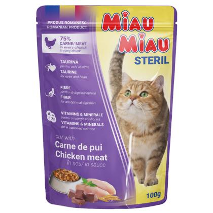 Miau Miau Sterilised σε Σάλτσα 100g