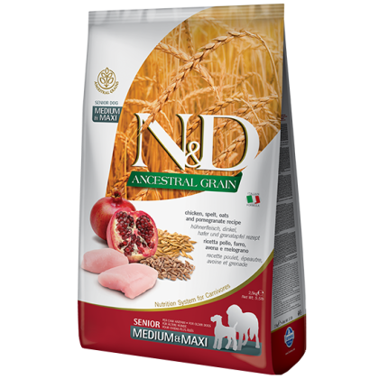N&D Low Grain Chicken & Pomegranate Senior Medium & Maxi