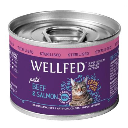 Wellfed Sterilised Beef & Salmon With Salmon Oil (5+1 Δώρο)
