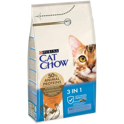 Tonus Cat Chow Feline  3 in 1 Γαλοπούλα