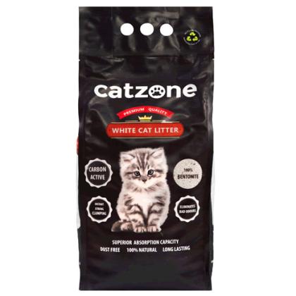 Catzone White Cat Litter Clumping Carbon Active