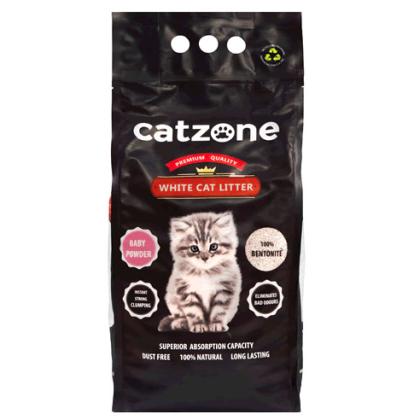 Catzone White Cat Litter Clumping Baby Powder