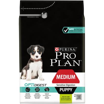 Pro Plan Puppy Medium Sensitive Digestion Optidigest Αρνί