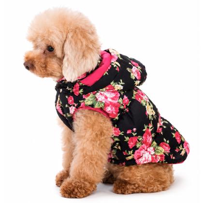 Pet Camelot Dog's Coat με Λουλούδια XSmall