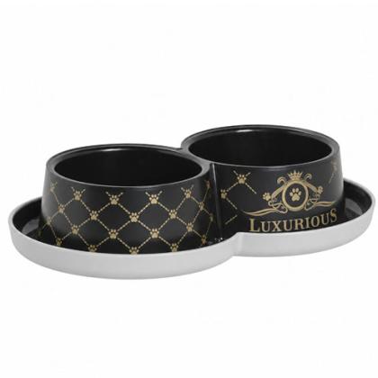 Moderna Διπλό Πλαστικό Μπολ Luxurious με Αντιολισθητική Βάση