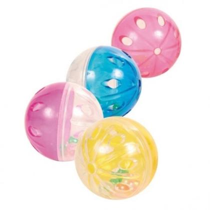 Trixie Rattling Balls Σετ Μπάλες Πλαστικές με Κουδούνι Σετ 4τμχ