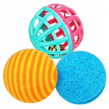 Trixie Μπαλάκια Γάτας Mix 4cm - Σετ 3τεμ  	