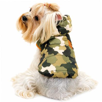 Pet Camelot Dog's Coat Παραλλαγής - Πορτοκαλί Small