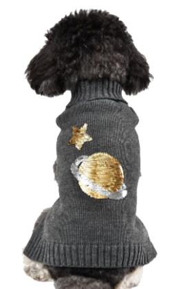 Pet Camelot Dog's Sweater Πλεκτό / Γκρι με Στάμπα (3629)