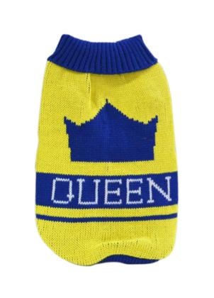 Dogs Sweater Πλεκτό Queen / Κίτρινο - Μπλε (3838)