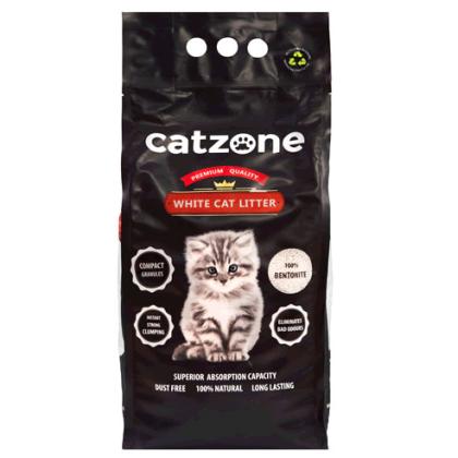 Catzone White Cat Litter Clumping Natural