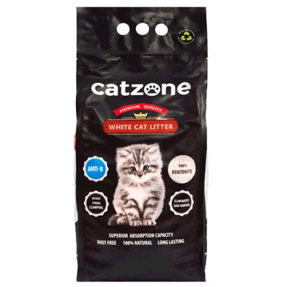 Catzone White Cat Litter Clumping Antibacterial