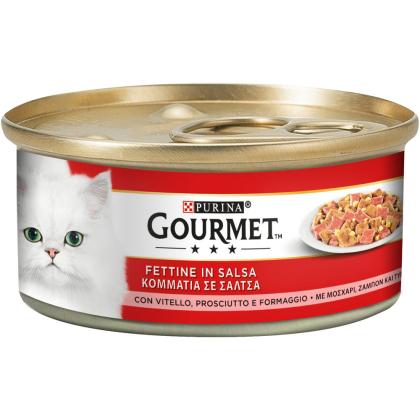 Purina Gourmet Κομματάκια σε Σάλτσα 195g (5+1 Δώρο)